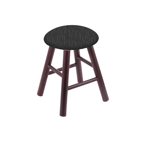 Maple Vanity Stool, Dark Cherry Finish, Rein Thatch Seat